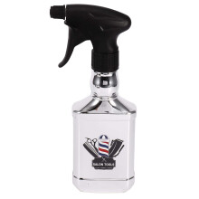 Barber Spray Bottle with Fine Mist and Ergonomic Trigger Grip for Hair Salon Styling Silver