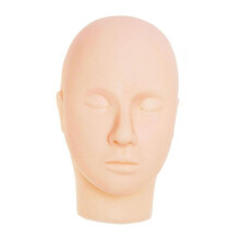 Mannequin Head Adult Bald Practice Model with Acupuncture Points for Makeup and Hair Styling