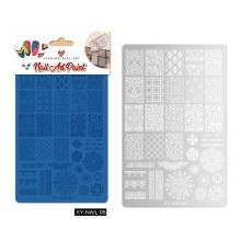 Large Stainless Steel Nail Stamping Plate with Butterfly and Floral Designs for DIY Nail Art Template