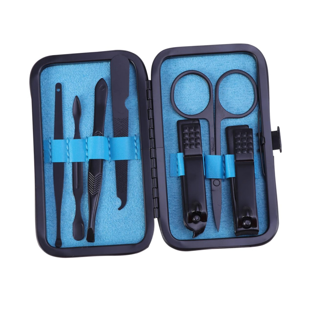 Manicure Pedicure Set 7pcs Durable Carbon Steel Nail Clippers Kit with Travel Case GiftReady