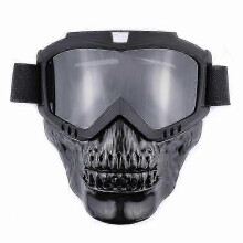 (Black) Big Size Motorcycle Helmet Bubble Visor Lens Fit For Retro SHOEI EX Zero MOTO3 BULL Helmet Goggles Motorcycle Helmet Accessories
