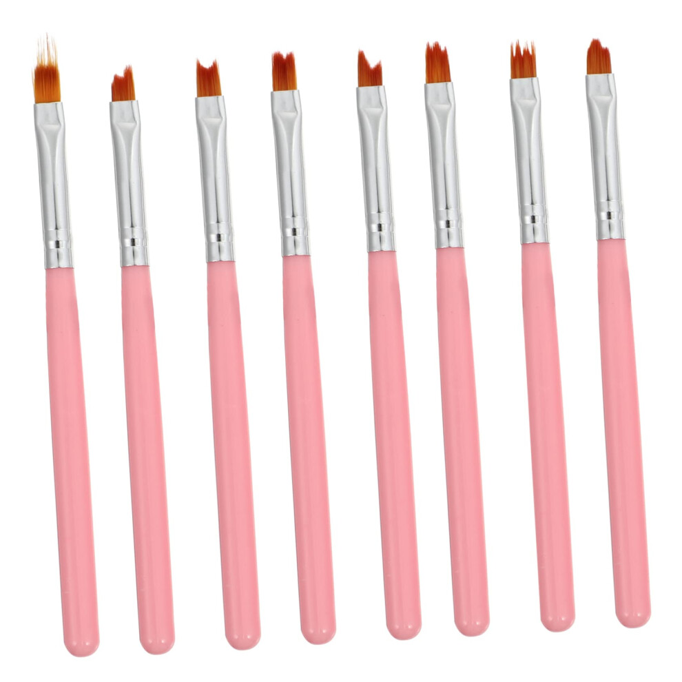 8Piece Professional Nail Art Brush Set with Fine Tip Painting Pens for Gel and Acrylic