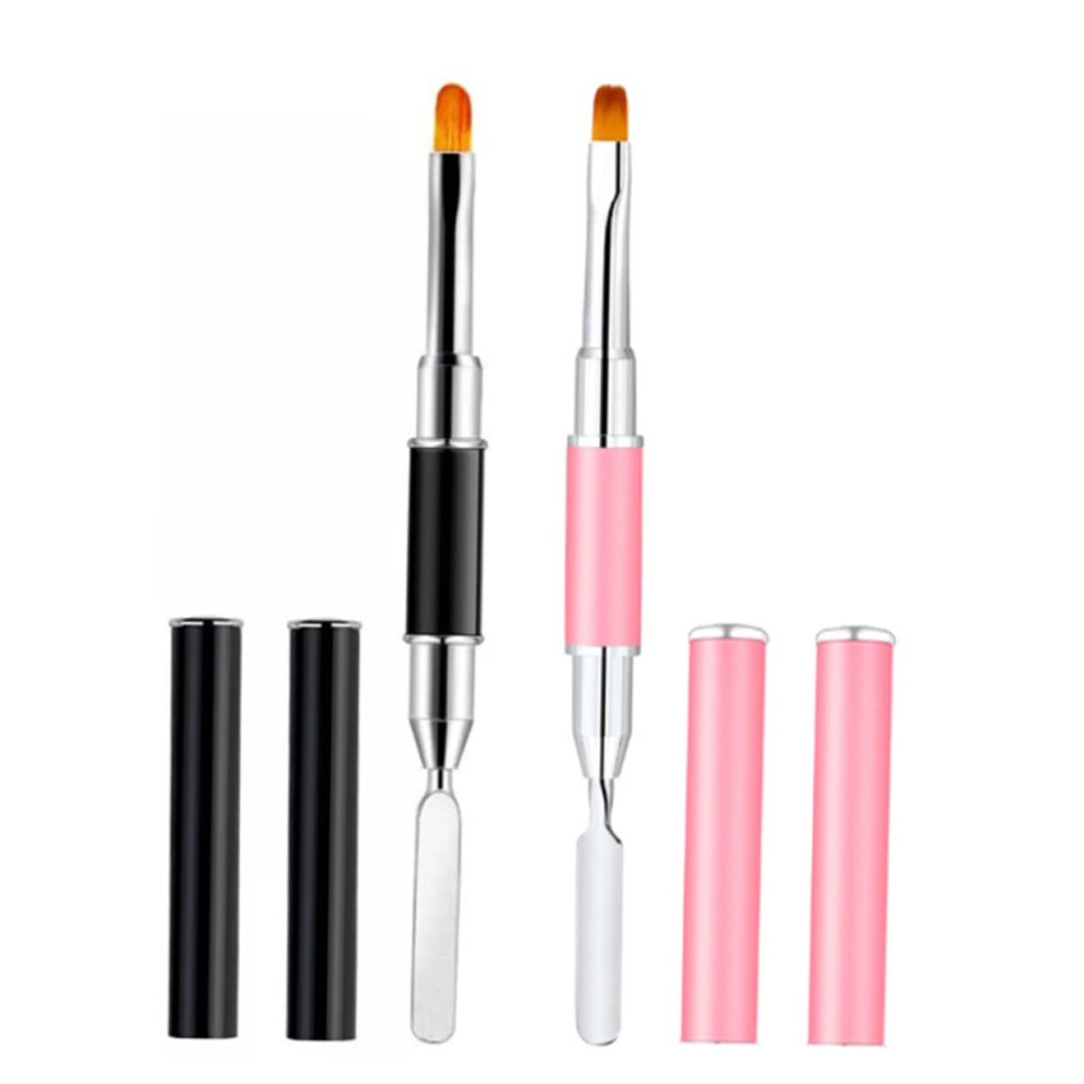 2pcs Dual Ended Nail Art Brush Pen for Precision Detailing and Professional Salon Use