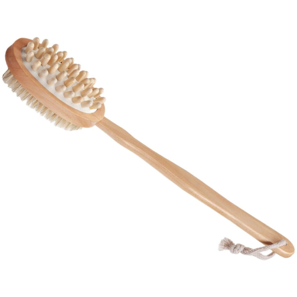 Back Scrubber Long Handle Body Brush with Gentle Exfoliation and Lotion Applicator for Shower