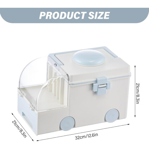 Medicine Storage Box Large Capacity Plastic First Aid Organizer With Compartments And Handle 1