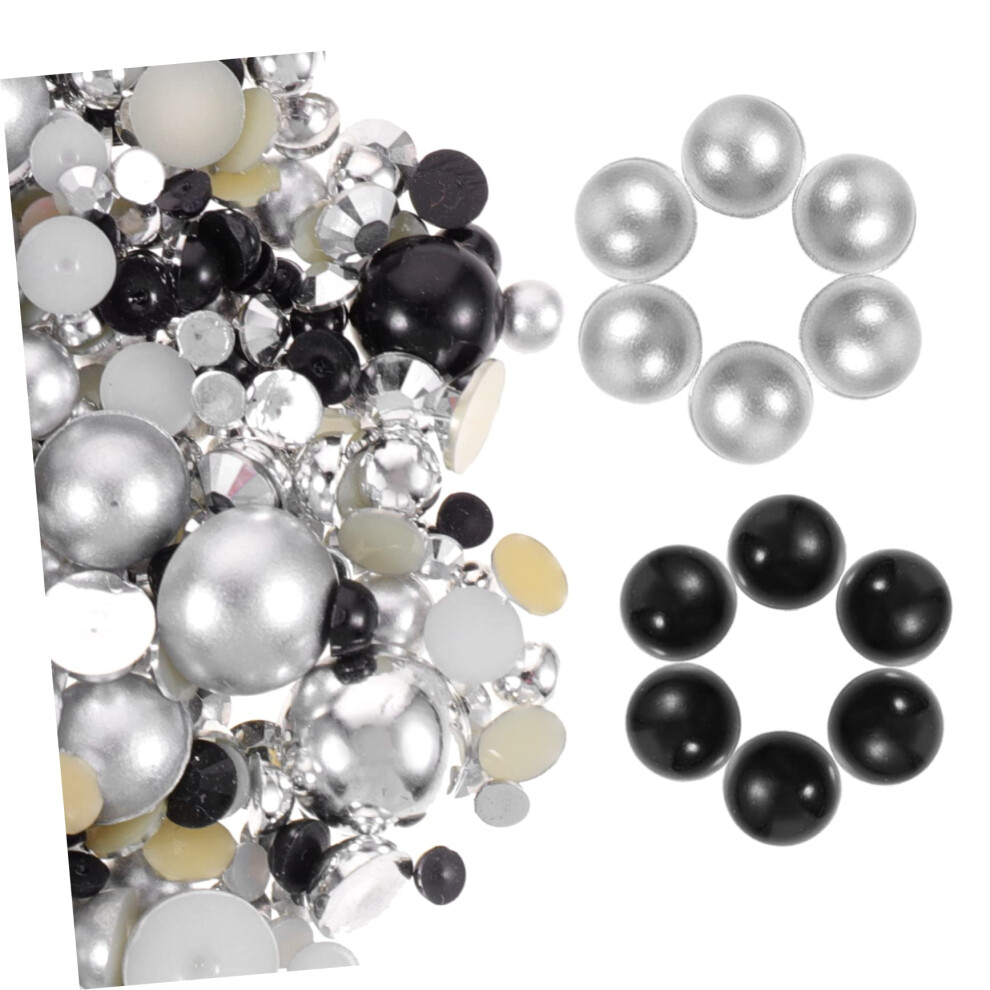 Mixed Size Pearl Resin Nail Art Decorations for Women Elegant DIY Manicure Charms 30g