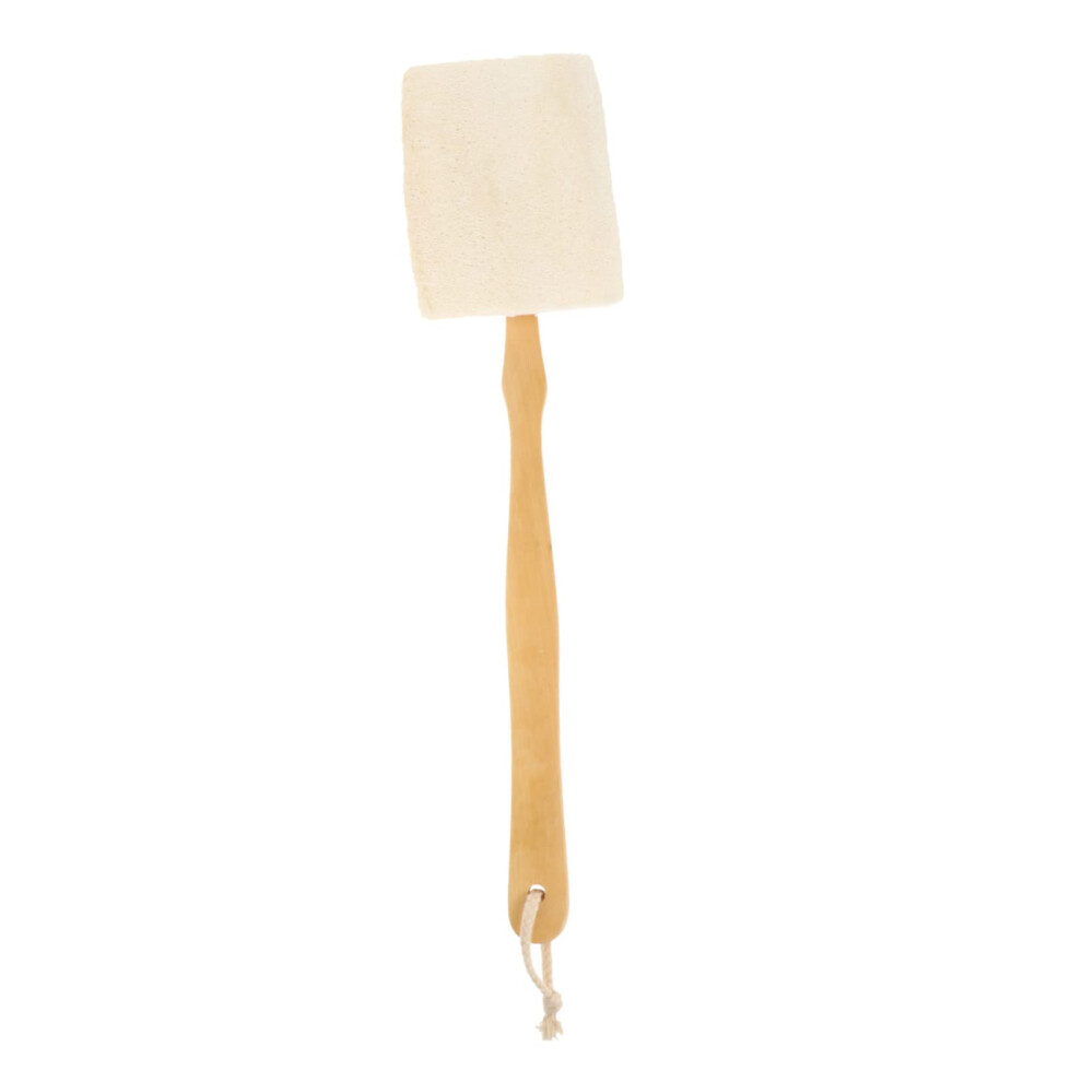 Loofah Bath Brush with Long Handle for Gentle Skin Exfoliation and Back Scrubbing