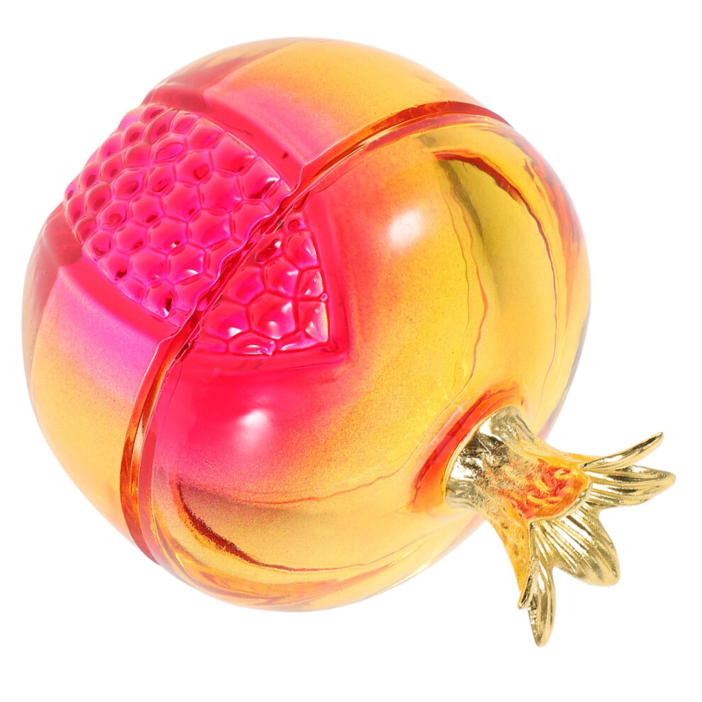 Nail Dappen Dish with Lid Crystal Glass Pomegranate Shape for Nail Art Mixing and Jewelry Storage
