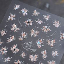 3D Embossed Flower Nail Art Stickers SelfAdhesive 5D Decals for DIY Nail Design 1 Sheet
