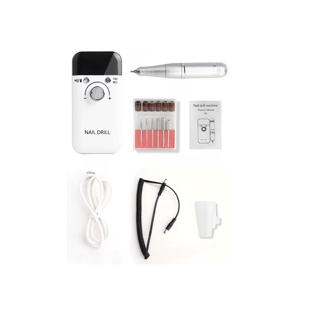 Rechargeable 45000RPM Electric Nail Drill with Low Noise for Professional Manicure and Pedicure