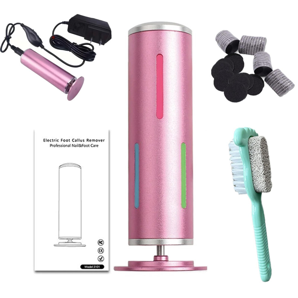 Electric Foot Callus Remover with Adjustable Speed, 60 Sandpaper Discs Pedicure Foot File for Dead Skin