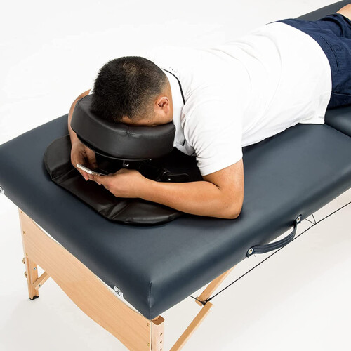 Adjustable Massage Table Face Cradle Cushion with Memory Foam Headrest and Easy Clean PU Cover 1