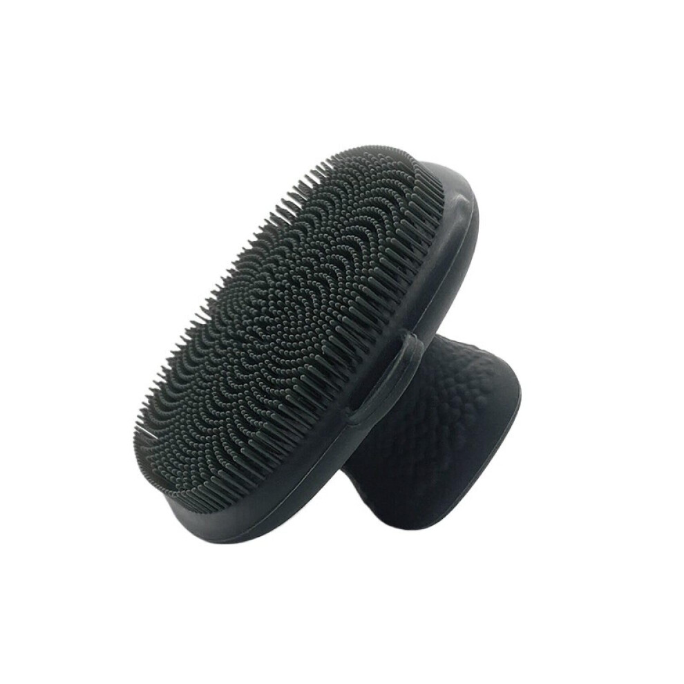 Black Silicone Face Scrubber Waterproof Facial Cleansing Brush With Soft Bristles For Deep Pore Exfoliation