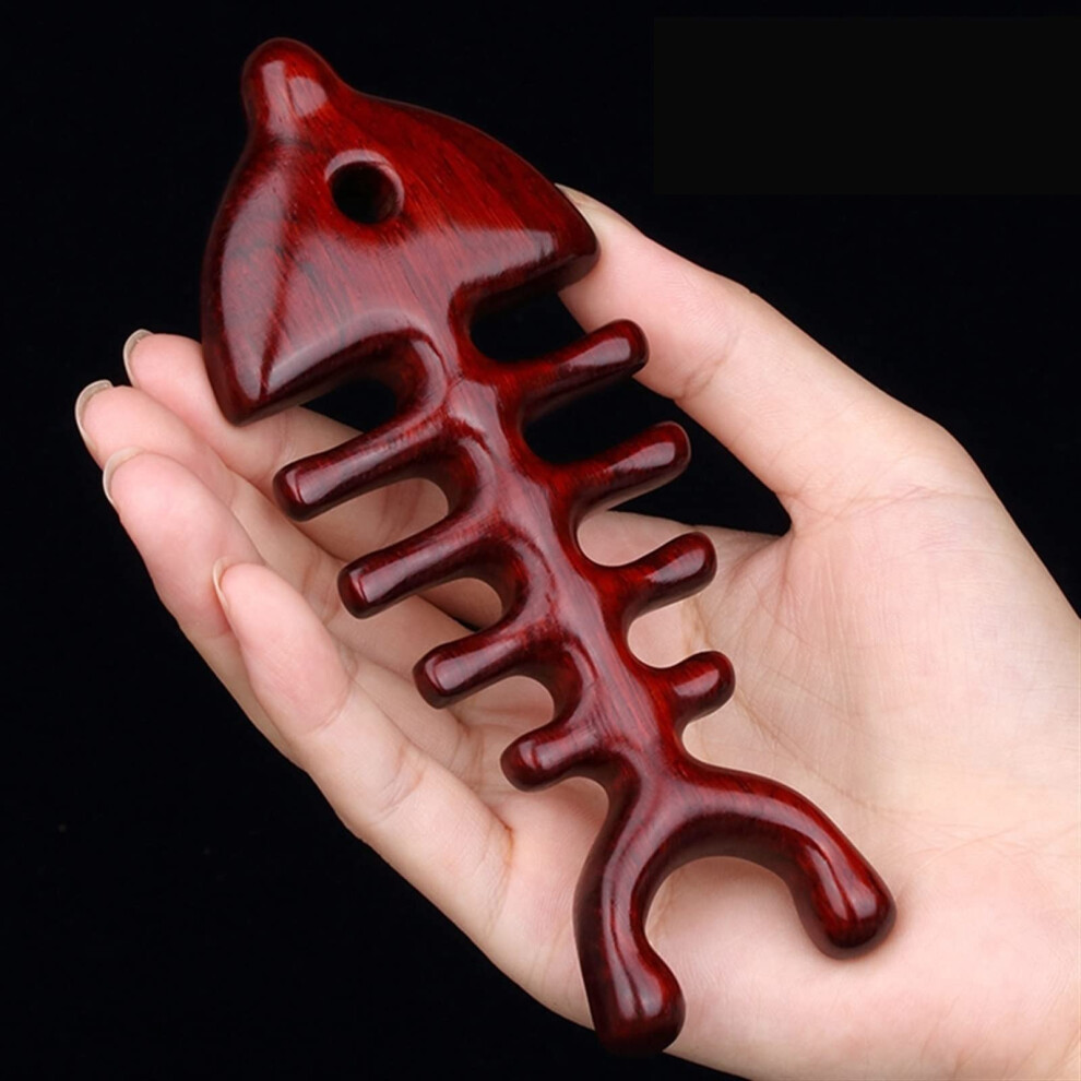 Unisex Wooden Massage Comb Sandalwood Scalp Stimulation And Meridian Scraping Therapy 1Pcs