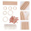 holzstab ring baumwollfaden set, diy webematerial holz 4