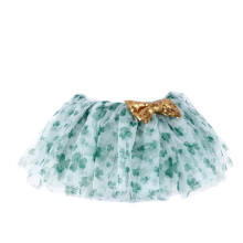 1Pièces Jupe Trèfle En Voile Vert Pour Fête Enfants St. Patrick