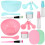 1 Set 18 Pièces Kit De Rose Et Vert Bols, Pinceaux 7