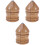 3 Pièces Jouet Bois Cheville Vintage Orme 6 Cm 3