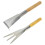 2 Pièces Bêche De Jardin Manche Bois 3 Dents Pour Fleurs 6