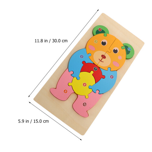 En Bois Ours 3D Éducatif Pour Enfants 1