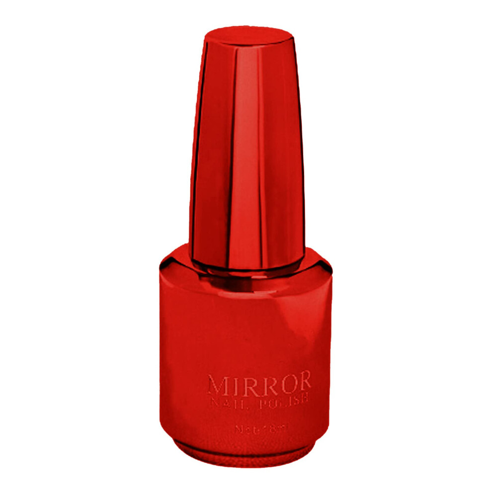 Silver Metallic Nail Polish 8Ml Longlasting Shine Fastdry For Acrylic Nails