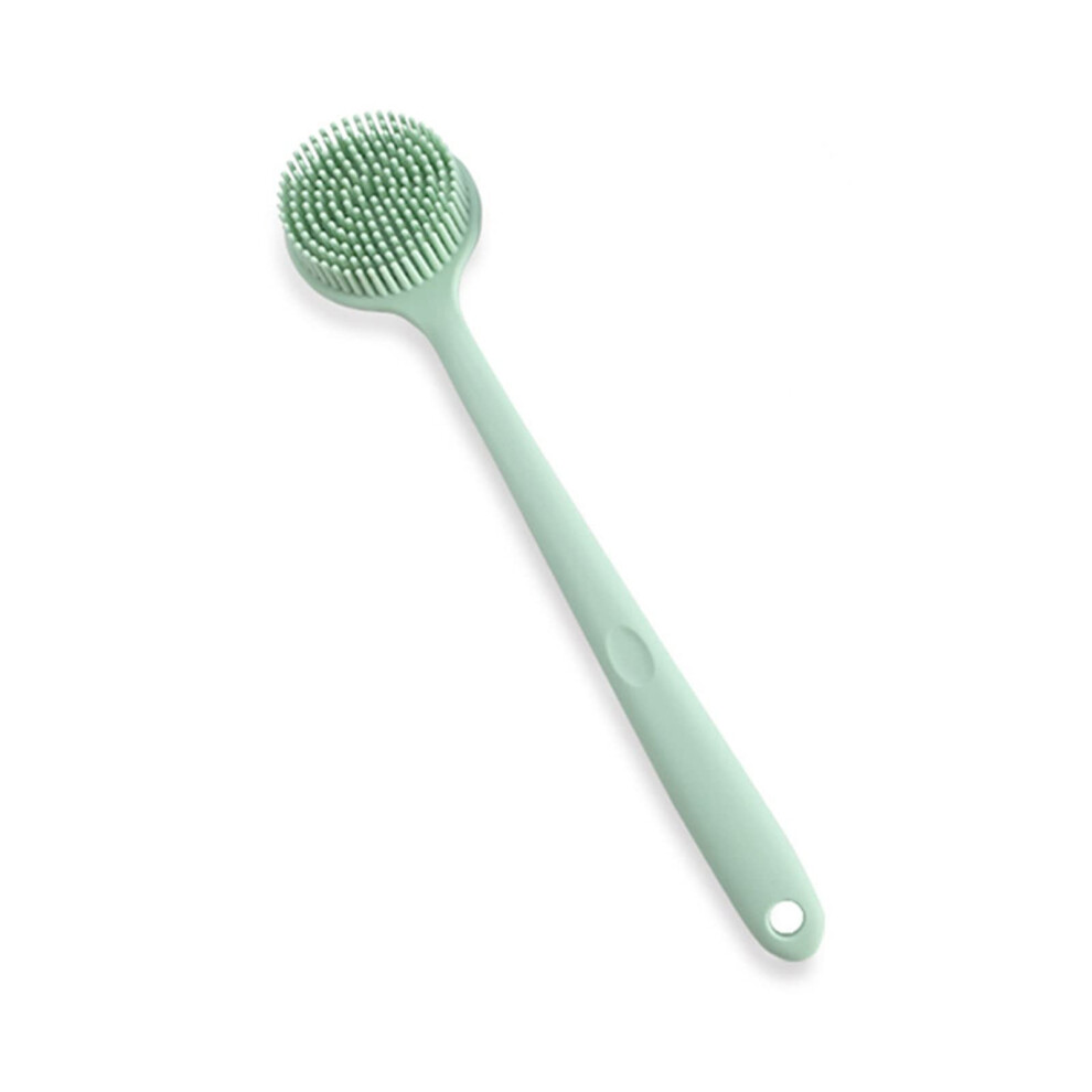 Shower Brush Long Handle Silicone DoubleSided Body Scrubber with Massage and Exfoliation