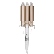 Curling Iron, 3 Barrel Curling Wand Salon Hairstyling Waver 25mm