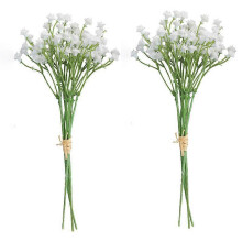 (2pcs) White Babys Breath Flowers Artificial White Fake Flowers Gypsophila DIY Floral Bouquets Arrangement Wedding Home Decor