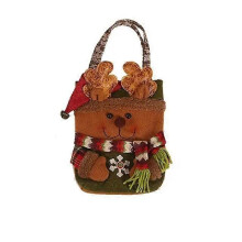 (elk) Merry Christmas Candy Bags Santa Claus Gift Holders Stockings Snowman Pendant New Year Xmas Ornament Festive Party Supplies