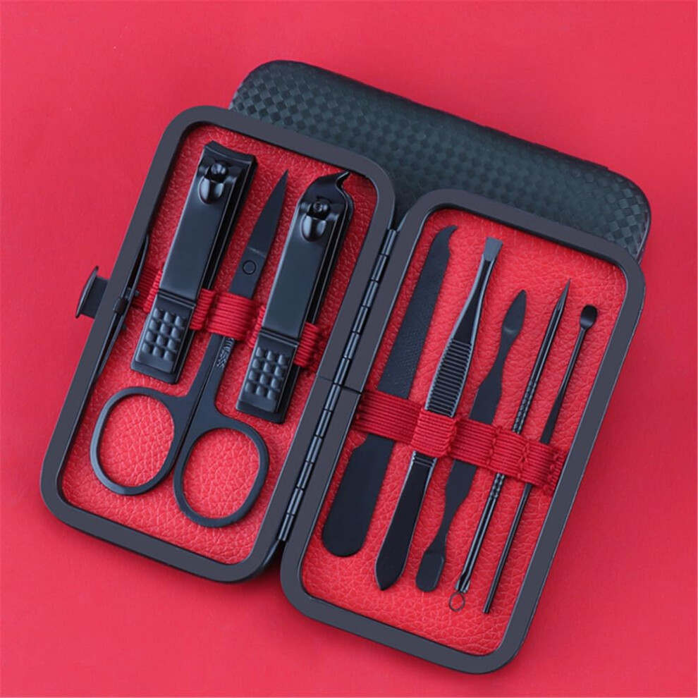 Nail Clipper Set Stainless Steel Manicure Pedicure Kit with Precision Blades and Travel Case, 8pcs