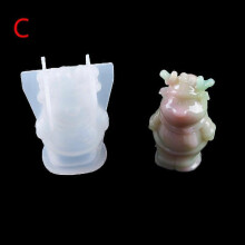 (C) Handmade Creative Shape Crystal DIY Epoxy Mold Christmas 3D Doll Molds Silicone Mold Resin Chocolate Shaped Dessert Baking Molds