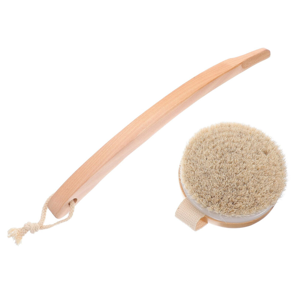 Back Scrubber for Shower with Long Handle, Gentle Exfoliating Bath Brush for Wet or Dry Use