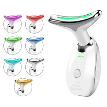 Neck Firming Device with LED Light Therapy, Anti Wrinkle Neck Massager Rechargeable Pack of 2