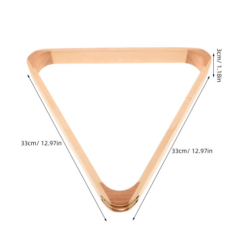 2Pièces Porte-Boules Billard Triangle En Bois Durable Couleur Khaki 2
