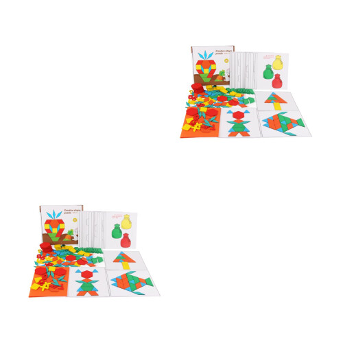 2 Ensembles Jouets Tangram Éducatifs Multicolores 2