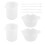 8Pièces Tasses Silicone Blanches Pour Mélange Pigments Avec Bâtonnet 1