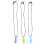 3Pièces Jouets Silicone Pour Bébé Collier Dentition Coloré Confort 1