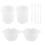 8Pièces Tasses Silicone Blanches Pour Mélange Pigments Avec Bâtonnet 4
