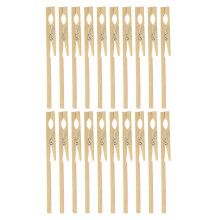 20Pièces Clips En Bambou Beige Pour Tubes À Usage Laboratoire