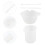 8Pièces Tasses Silicone Blanches Pour Mélange Pigments Avec Bâtonnet 7
