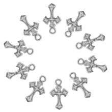 Mini Pendentif Croix En Acier Inoxydable 0,5 X 0,3 Pouces