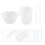 8Pièces Tasses Silicone Blanches Pour Mélange Pigments Avec Bâtonnet 5