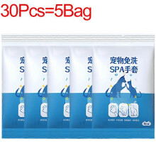 (30PCS) 6/12/30pcs XIUGOUDUOLA Cat/Dog Disposable Glove Towels Pet Wash Free Glove Washing Glove Towels Deodorizing Cleaning Wet Towels