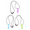 3Pièces Jouets Silicone Pour Bébé Collier Dentition Coloré Confort 9