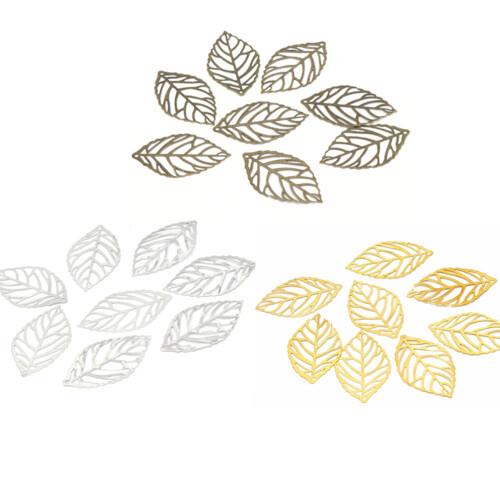 100Pièces Métalliques Trouées DIY Accessoires Dorés 2