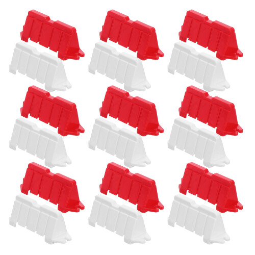 100Pièces Mini Barrières De Route ABS Colorées Pour Circuit Rc Décor