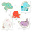 5Pièces Broches Figurines Animaux Accessoires Colorés 7