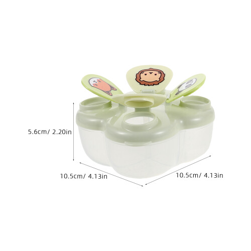 2 Pièces Distributeur De Lait Bébé Voyage Avec 4 Compartiments 2