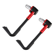 1Paire Protège-Mains Aluminium Rouge Pour Moto Poignées Antidérapantes