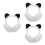 3Pièces Protège-Oreilles Enfants Multi Usage Panda 4
